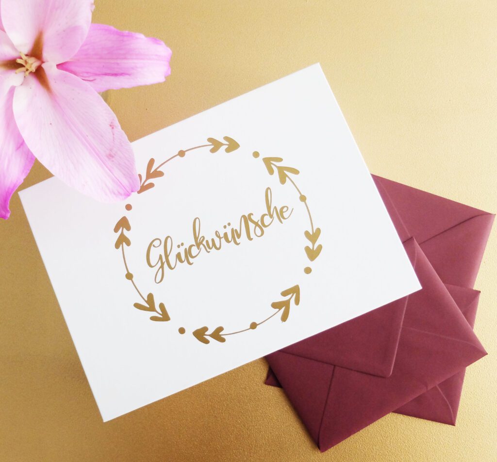 Glückwünsche Hochzeitsgeschenk Kartenbox