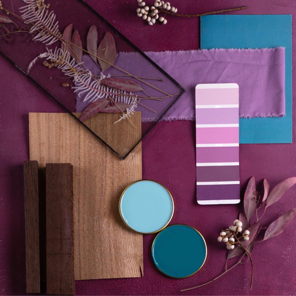 Moodboard Farbe Papeterie Schachteltante