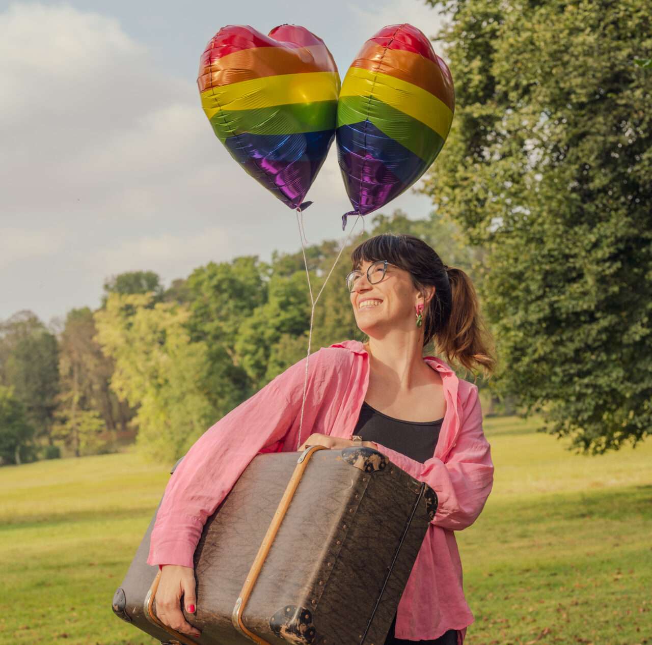 Regenbogen Herz Luftballon LGBTQ+